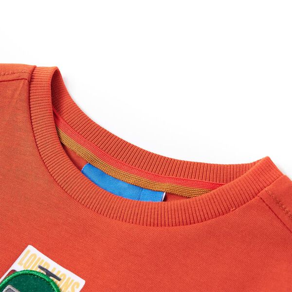 T-shirt enfant à manches longues orange 140