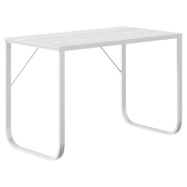 vidaXL Bureau d'ordinateur Blanc 110x60x73 cm Aggloméré