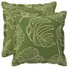 vidaXL Housse de coussin 2 pc HOUTEN Mod&egrave;le feuille 35 x 35 cm
