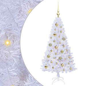 vidaXL Sapin de No&euml;l artificiel Blanc 120 cm PVC et Acier