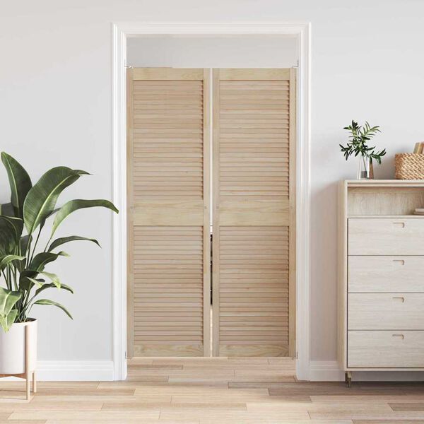 vidaXL Porte de Cabinet avec porte 2 pcs Naturel 170 x 2,1 x 49,5 cm
