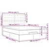 VidaXL Cadre de lit ottoman avec matelas taupe 140x200 cm tissu