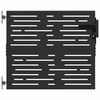 vidaXL Porte de Jardin Noir 85 x 100 cm Acier peint par poudre