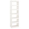 vidaXL Biblioth&egrave;que/S&eacute;parateur de pi&egrave;ce Blanc 60x30x199,5cm Pin massif