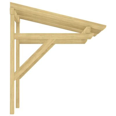 Auvent bois pour porte d'entrée Manon 205 x 100 cm