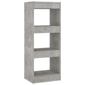vidaXL Biblioth&egrave;que/s&eacute;parateur de pi&egrave;ce gris b&eacute;ton bois d'ing&eacute;nierie
