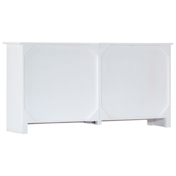vidaXL Buffet fait &agrave; la main Blanc 140x30x70 cm Bois d'acacia massif