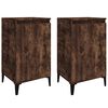 vidaXL Tables de chevet 2 pcs ch&ecirc;ne fum&eacute; 40x35x70 cm bois d'ing&eacute;nierie