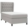 vidaXL Sommier &agrave; lattes de lit avec matelas Gris clair 80x200 cm Tissu