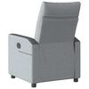 vidaXL Fauteuil inclinable électrique Gris clair Tissu