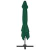 vidaXL Parasol de jardin en porte-&agrave;-faux et poteau en aluminium vert