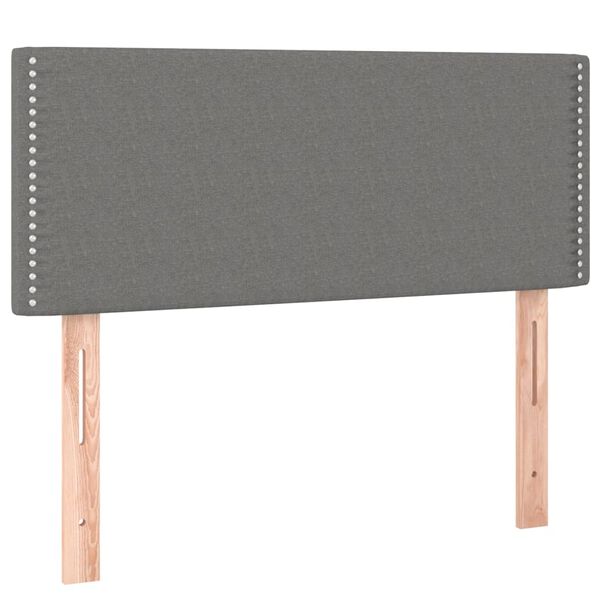 vidaXL T&ecirc;te de lit &agrave; LED Gris fonc&eacute; 80x5x78/88 cm Tissu