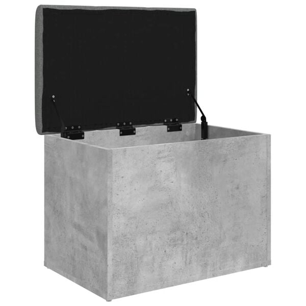 vidaXL Banc de rangement gris b&eacute;ton 62x42x45 cm bois d'ing&eacute;nierie
