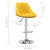 vidaXL Tabouret de bar Jaune moutarde Velours