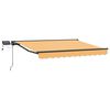 vidaXL Cadre de store manuel avec LEDs Sable 2,5 x 2 m