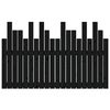 vidaXL T&ecirc;te de lit murale Noir 127,5x3x80 cm Bois massif de pin