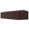 vidaXL Abri de jardin Marron 257x779x181 cm Acier galvanis&eacute;