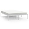 vidaXL Cadre de lit métal sans matelas blanc 160x200 cm