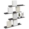 vidaXL &Eacute;tag&egrave;re flottante 4 pcs Noir 60 x 8,5 x 2,5 cm Acier