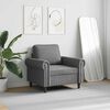 vidaXL Fauteuil Gris fonc&eacute; 60 cm Velours