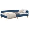 vidaXL Cadre de lit d'angle Bleu 100 x 200 cm tissu