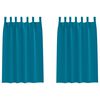 vidaXL Rideaux occultants avec anneaux 2 pc Turquoise 175 x 140 cm