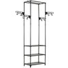 vidaXL Porte-v&ecirc;tements Acier et tissu non-tiss&eacute; 55x28,5x175 cm Noir