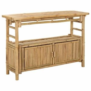 vidaXL Table console avec &eacute;tag&egrave;re Naturel 110 x 35 x 75 cm Bambou