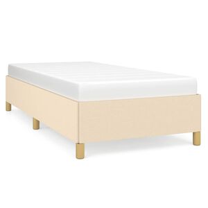 vidaXL Cadre de lit sans matelas cr&egrave;me 90x190 cm tissu