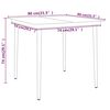 vidaXL Ensemble &agrave; manger de jardin 3 pcs Gris