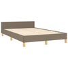 vidaXL Cadre de lit sans matelas taupe 120x190 cm tissu