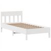 vidaXL Cadre de lit sans matelas blanc 90x190 cm bois de pin massif