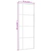 vidaXL Porte coulissante Verre ESG d&eacute;poli et aluminium 76x205 cm Blanc