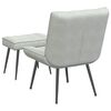 vidaXL Chaise de relaxation avec tabouret Gris clair Velours
