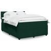 vidaXL Sommier &agrave; lattes de lit et matelas Vert fonc&eacute; 140x190cm Velours