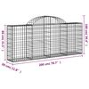vidaXL Paniers &agrave; gabions arqu&eacute;s 30 pcs 200x30x80/100 cm Fer galvanis&eacute;