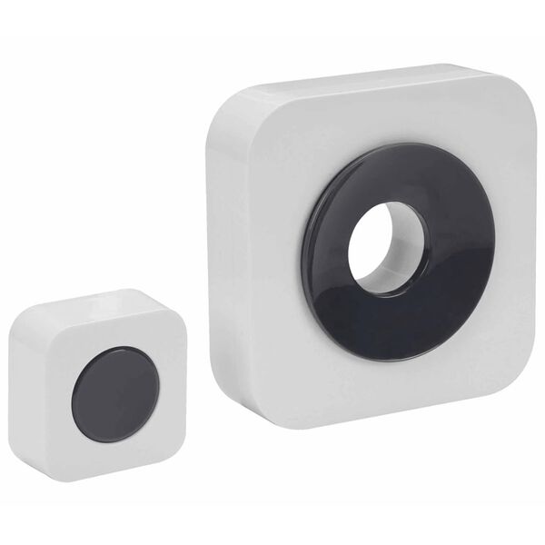 Perel Sonnette sans fil aliment&eacute;e par pile Blanc EDB8