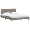 vidaXL Lit avec matelas taupe 160x200 cm tissu