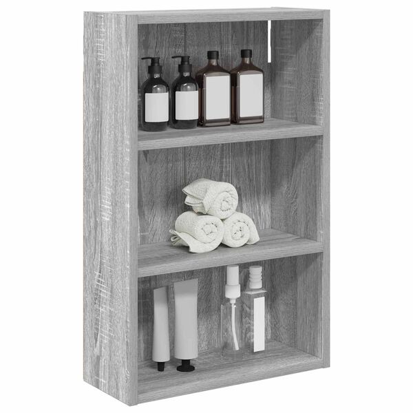 vidaXL Armoire murale de salle de bain Gris Sonoma 40 x 16 x 62,5 cm