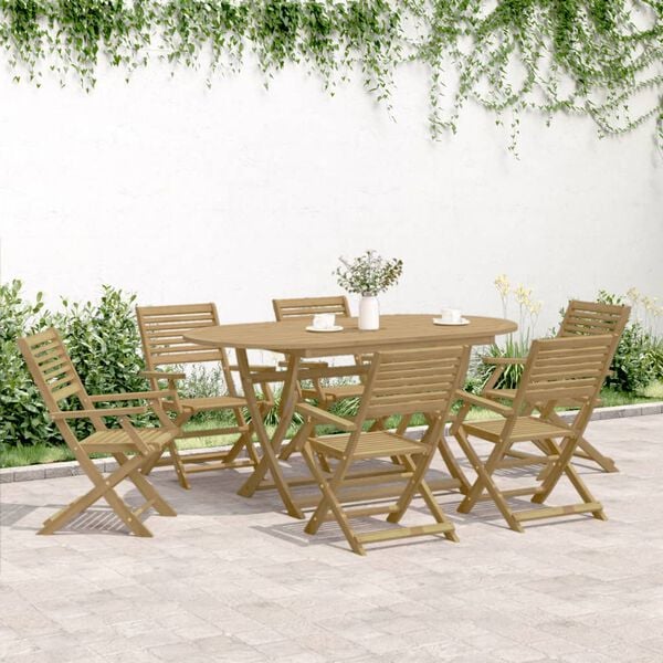 vidaXL Chaises pliables de jardin lot de 8 bois massif d'acacia