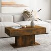 vidaXL Table basse Chêne fumé 96x50x45 cm Bois d'ingénierie