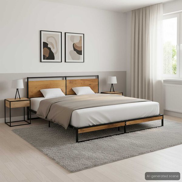vidaXL Cadre de lit sans matelas m&eacute;tal 180x200 cm