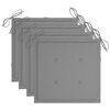 vidaXL Chaises de jardin avec coussins lot de 4 Bois d'acacia massif