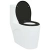 vidaXL Siège de Toilette à Libération Rapide Noir 44,8 x 37,3 x 4,2 cm