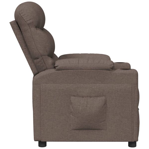 vidaXL Fauteuil inclinable Taupe Tissu