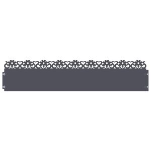 vidaXL Bordures de pelouse 10 pc 103 x 0,05 x 22 cm Acier Anthracite