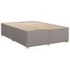 vidaXL Sommier &agrave; lattes de lit avec matelas Taupe 140x190 cm Tissu