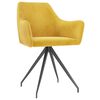 vidaXL Chaises à manger lot de 2 Jaune Velours