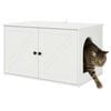vidaXL Maison pour chat Blanc Brillant 85 x 55 x 50 cm