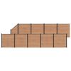 vidaXL Ensemble de Cl&ocirc;ture 10 pc 1657 x 186 cm WPC et Aluminium Marron